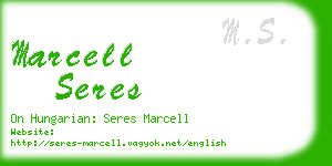 marcell seres business card